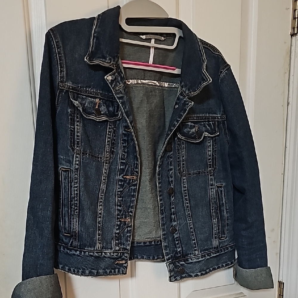Denim Jacket with Contrast Lining
